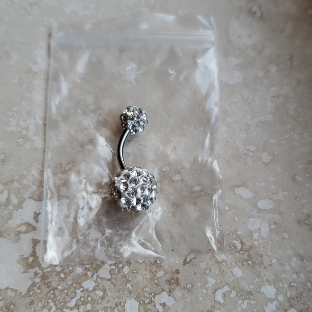 Crystal belly ring